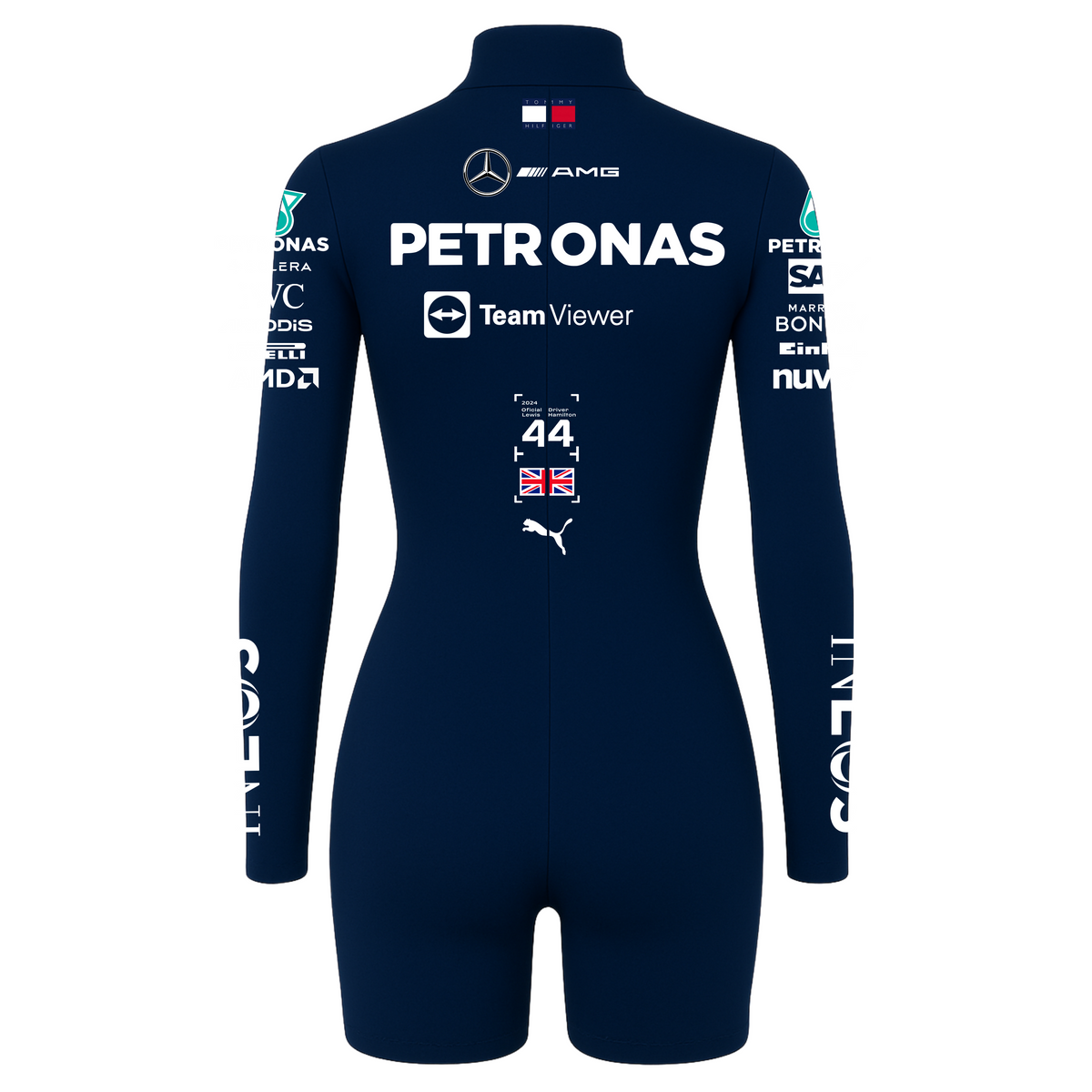 Macaquinho Lewis Hamilton Azul Marinho Mercedes - 2024