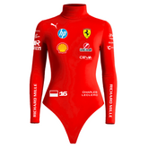 Macaquinho Charles Leclerc Ferrari Vermelho - 2025